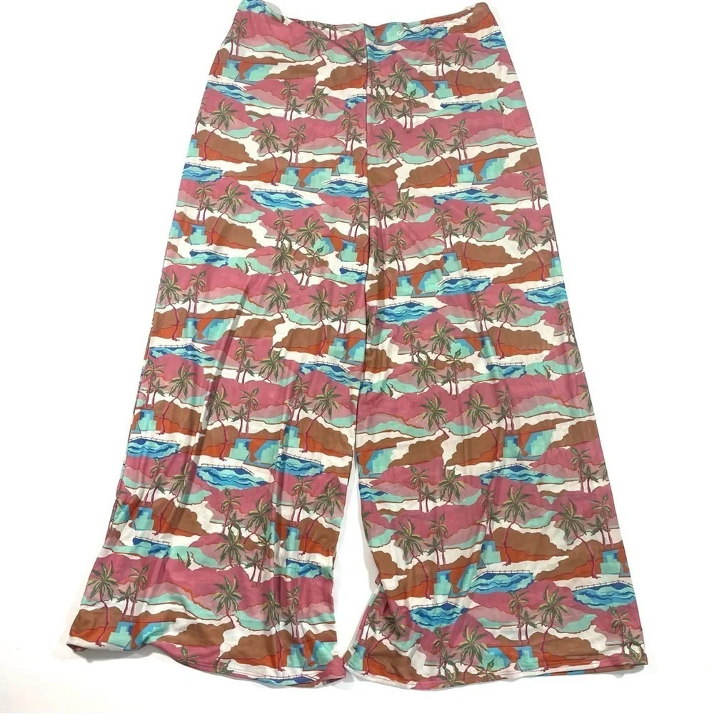 New Royalty By Maluma Printed Wide Leg Pants Size XXXL - Picture 3 of 8